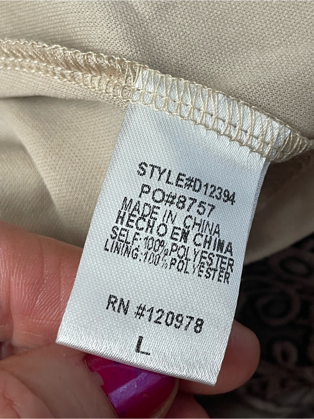 Entro women’s Large Embroidered taupe tan  slipdress - Picture 7 of 9